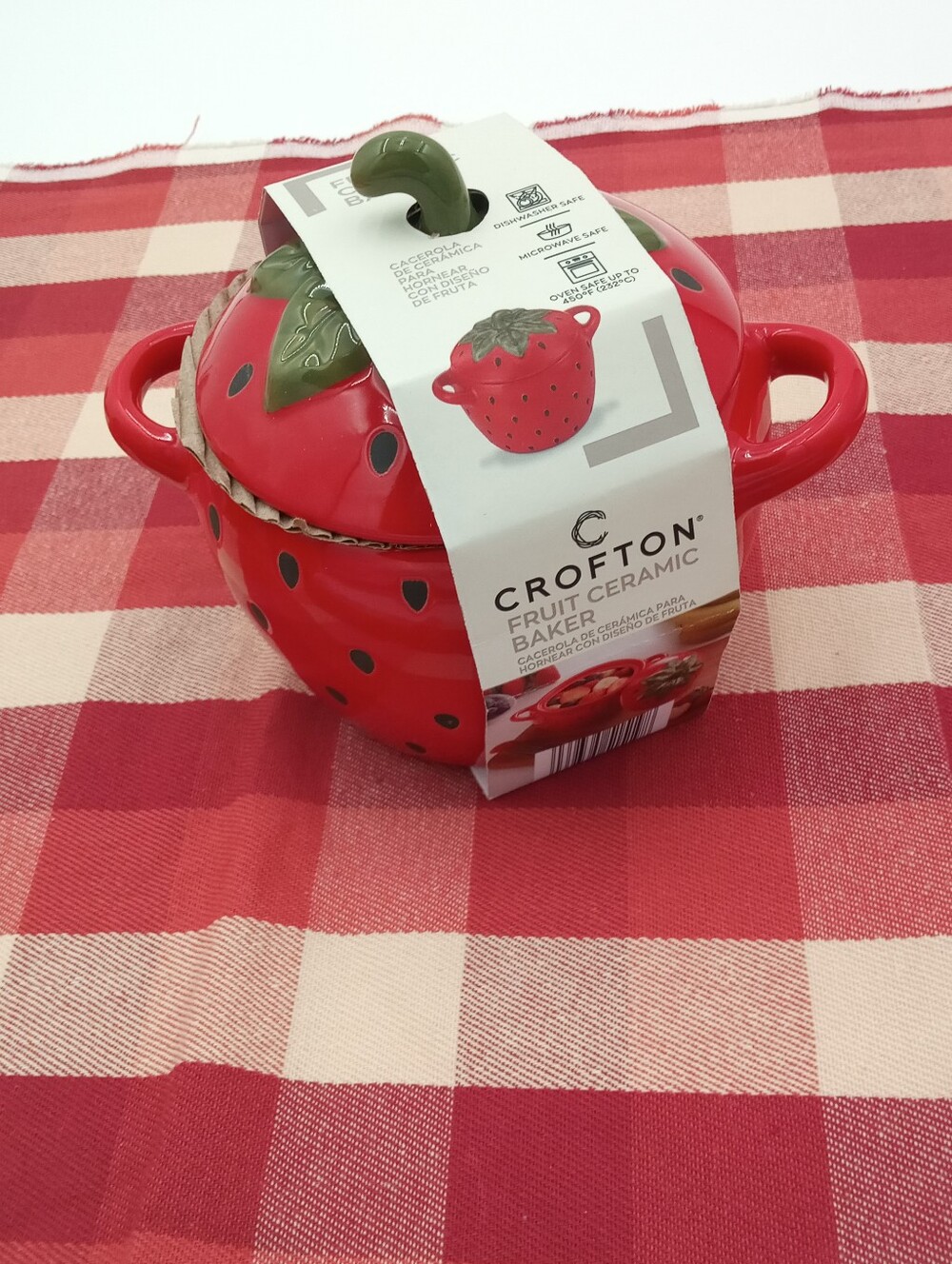 Crofton Strawberry Fruit Ceramic Baker